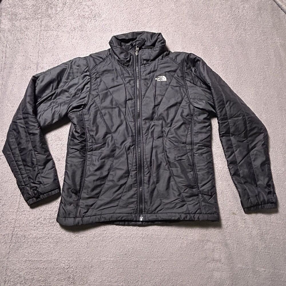 The North Face Quilted Insulated Jacket Womens M Black Full Zip Gorpcore